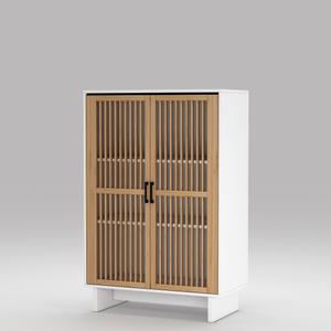 2 Door Bamboo Wooden Living Room Shelf Cabinet Eco-friendly Home furniture